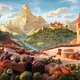 Imagen para el artículo titulado Estos apetecibles paisajes están hechos con alimentos reales